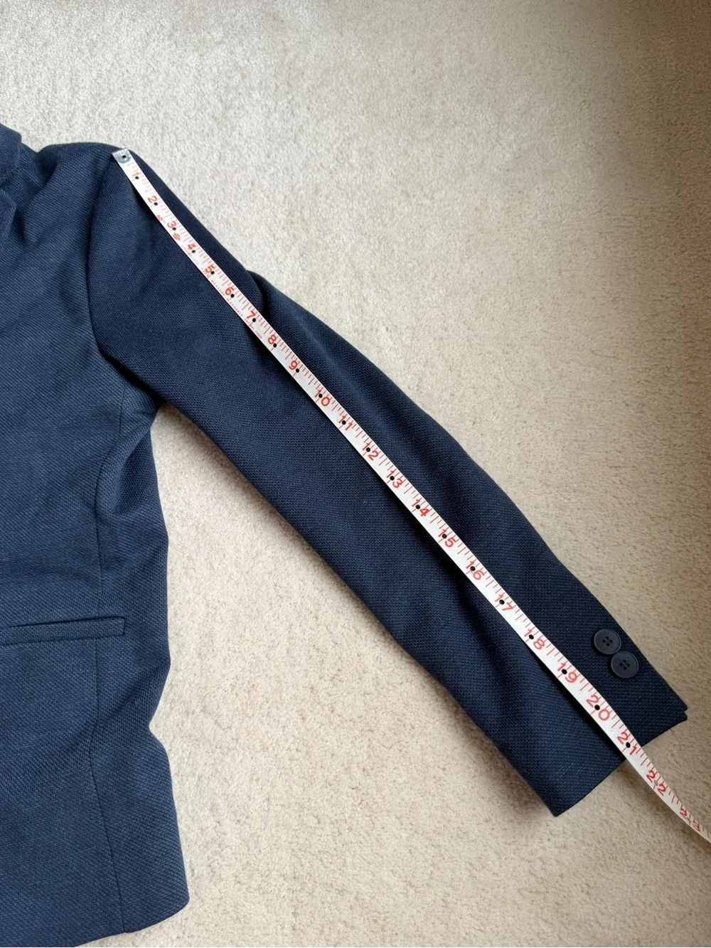 Zara Navy Blue Suit Sport Coat Blazer Jacket Boys Size 11-12
